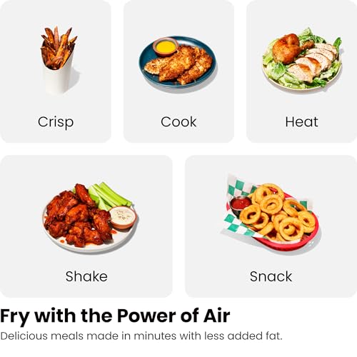 Chefman TurboFry Touch Dual Air Fryer, Double Basket Capacity For Healthier Meals, One-Touch Digital Controls And Shake