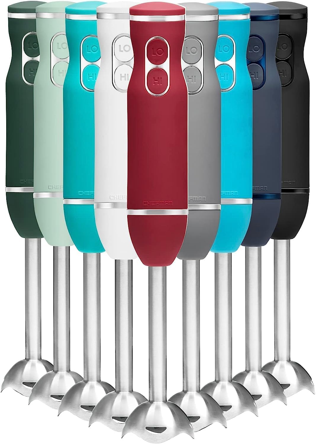 Chefman Ice Crushing Immersion Stick Blender Red  
Chefman 2-Speed Control Ice Crushing Stick Hand Blender Red  
Chefman