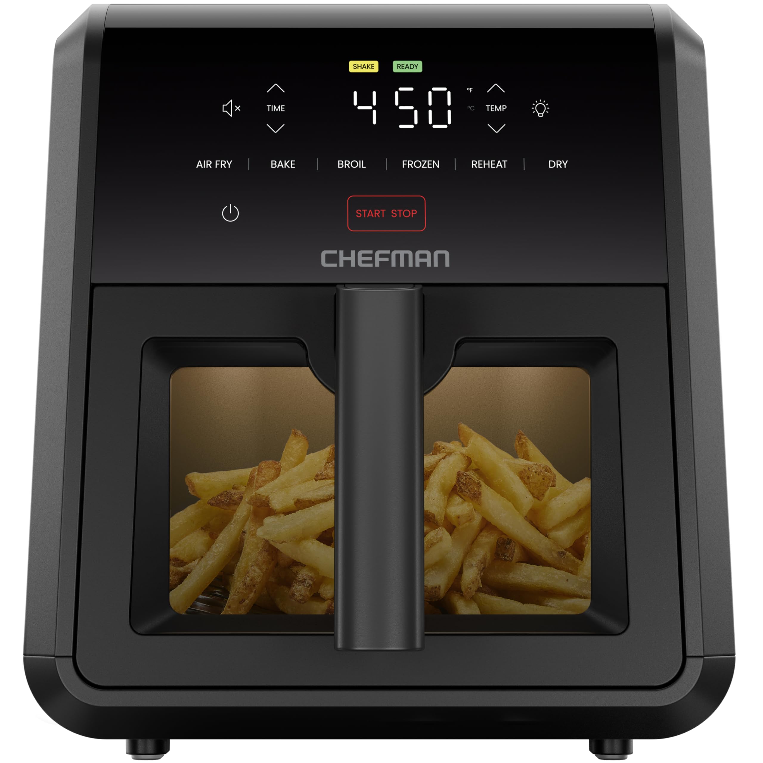Chefman TurboFry Air Fryer Black for Crispier Results & Compact Space-Saving Design  
Chefman TurboFry Air Fryer Black 6