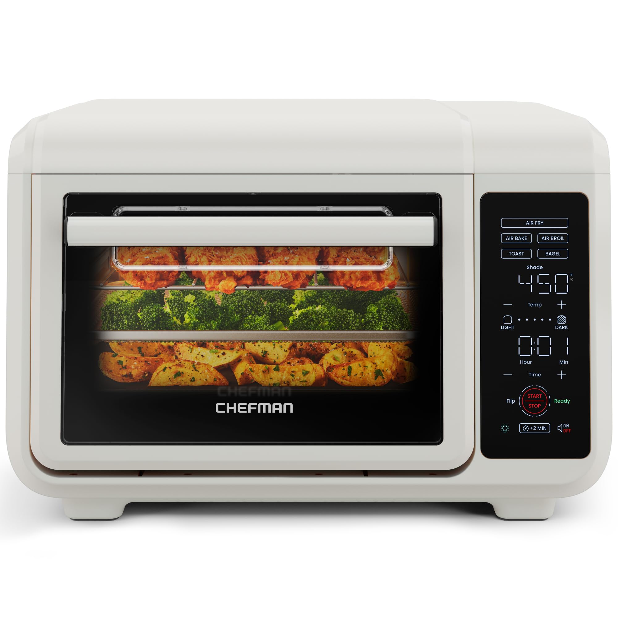 Chefman 15 Qt. Air Fryer Toaster Oven Combo for Quick & Healthy Meals - White  
Chefman Air Fryer Toaster Oven Combo wit