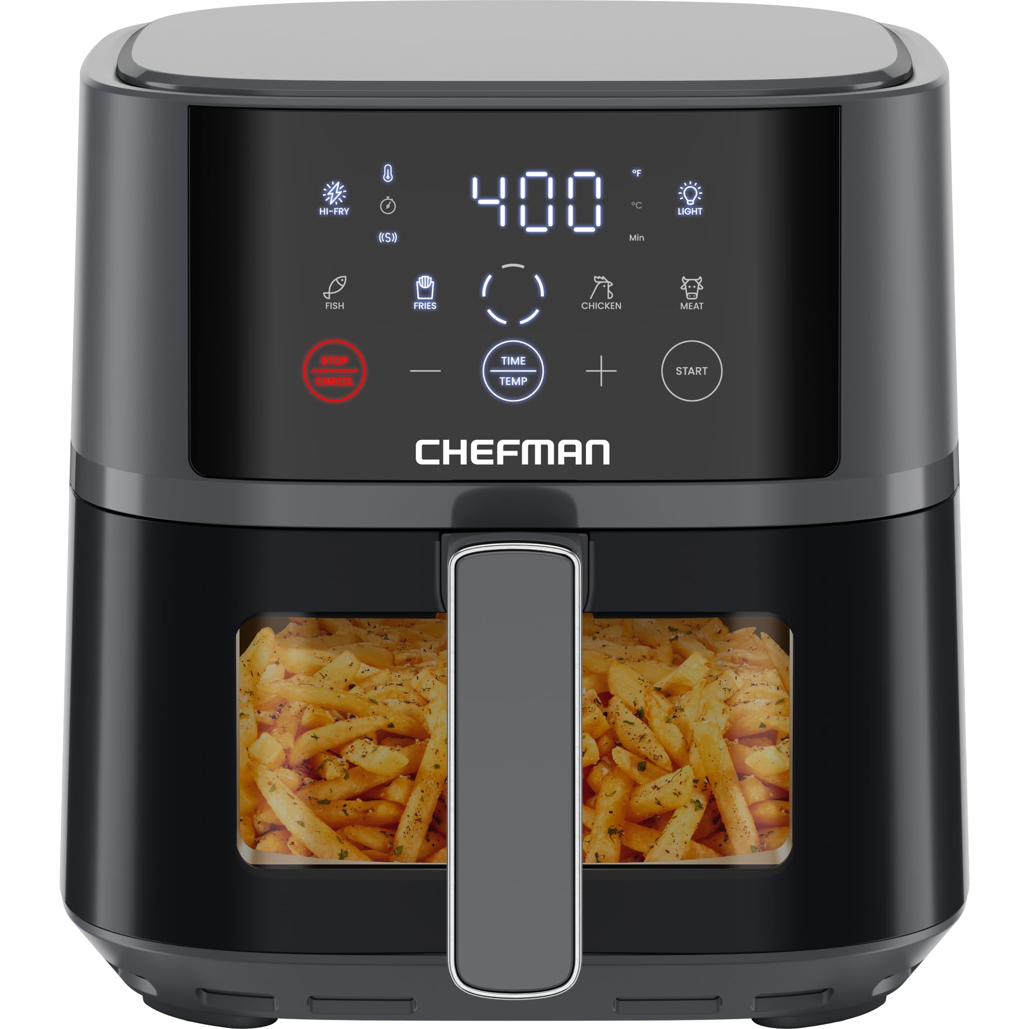 Chefman 4 QT Air Fryer – Quick & Easy Meals, Hi-Fry Technology, Touch Controls - Grey  
Chefman 4 QT Air Fryer – Extra C