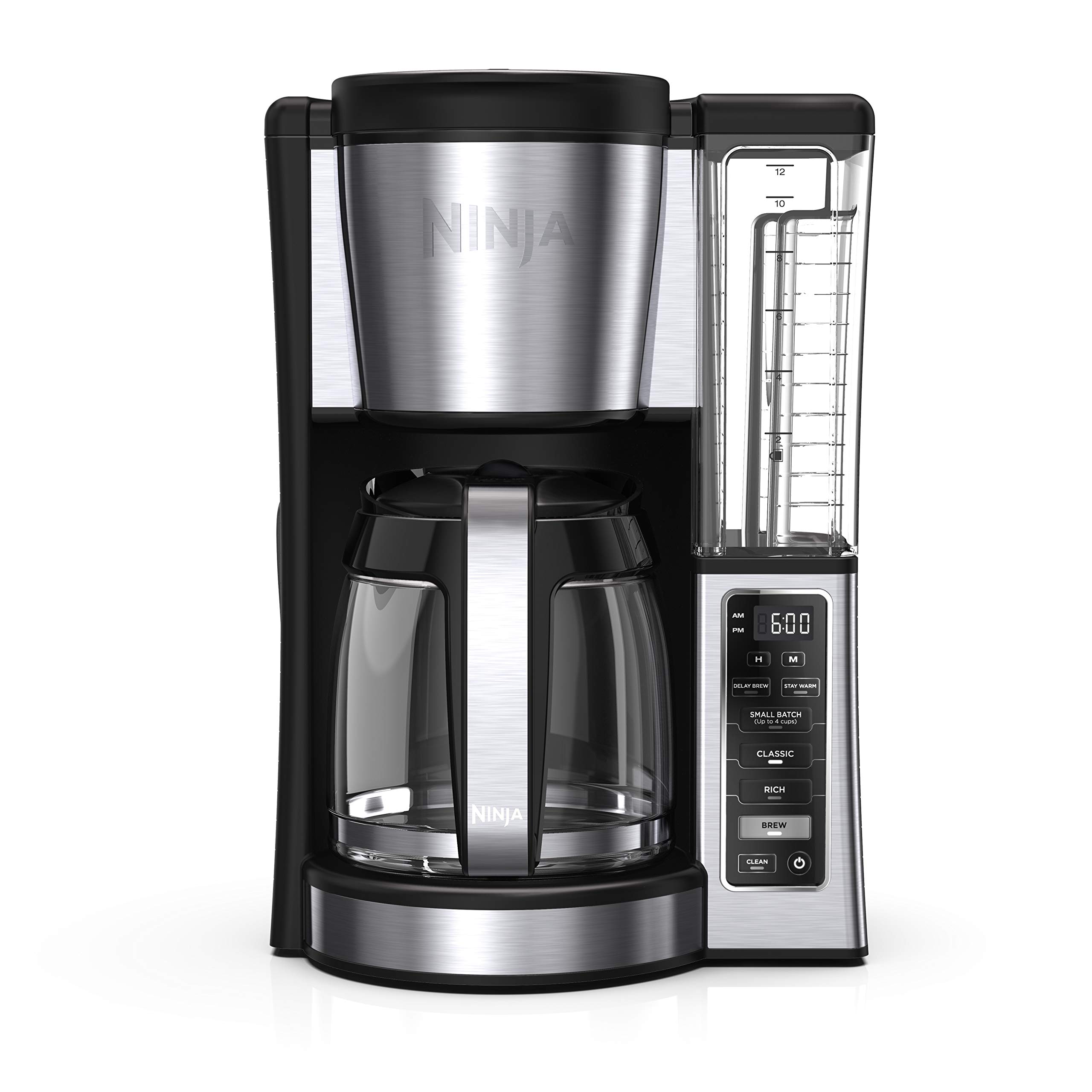 Ninja 12-Cup Programmable Coffee Brewer - Black/Stainless Steel for Coffee Lovers | 60oz Water Reservoir | Delay Brew |