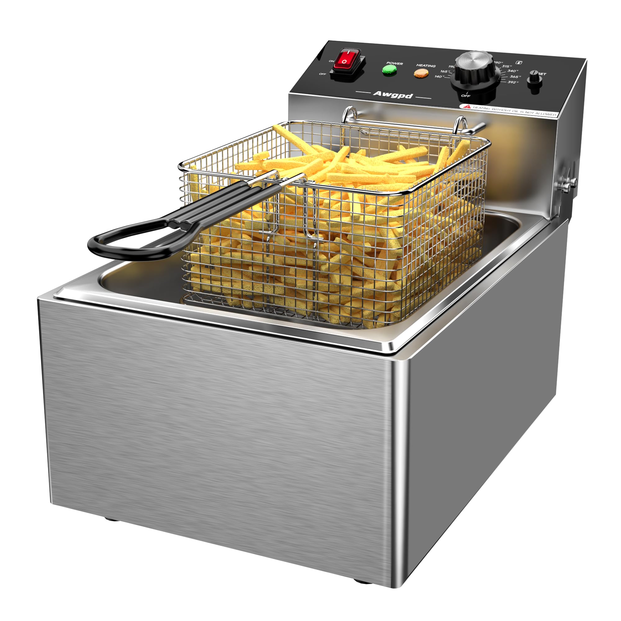 Electric Deep Fryer for Restaurant and Home Use 10L Basket Capacity 1700 Watts Stainless Steel Countertop Fryer  
Electr